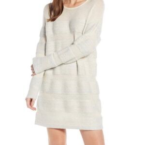 NEW Something Navy Metallic Stripe Sweater Dress - Extra Small / XS